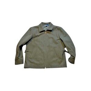 VTG Polo Ralph Lauren Wool Blend Jacket Mens Size Medium Green Quilted Bomber